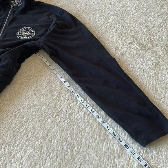Guinness Open Gate Brewery fleece zip up black size xl